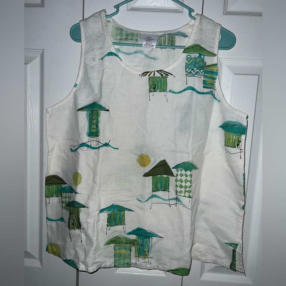 Hot Cotton woman blouse size 1x multi color for women